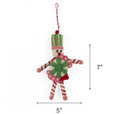 Pink and Green Felted Wool Christmas Nutcrackers, Set of 3