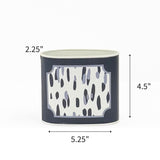 Club House Blue Brushstroke Caddy, 2 Sizes