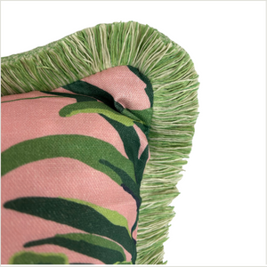 Jungle Road Bahama Pink 22” Square Pillow