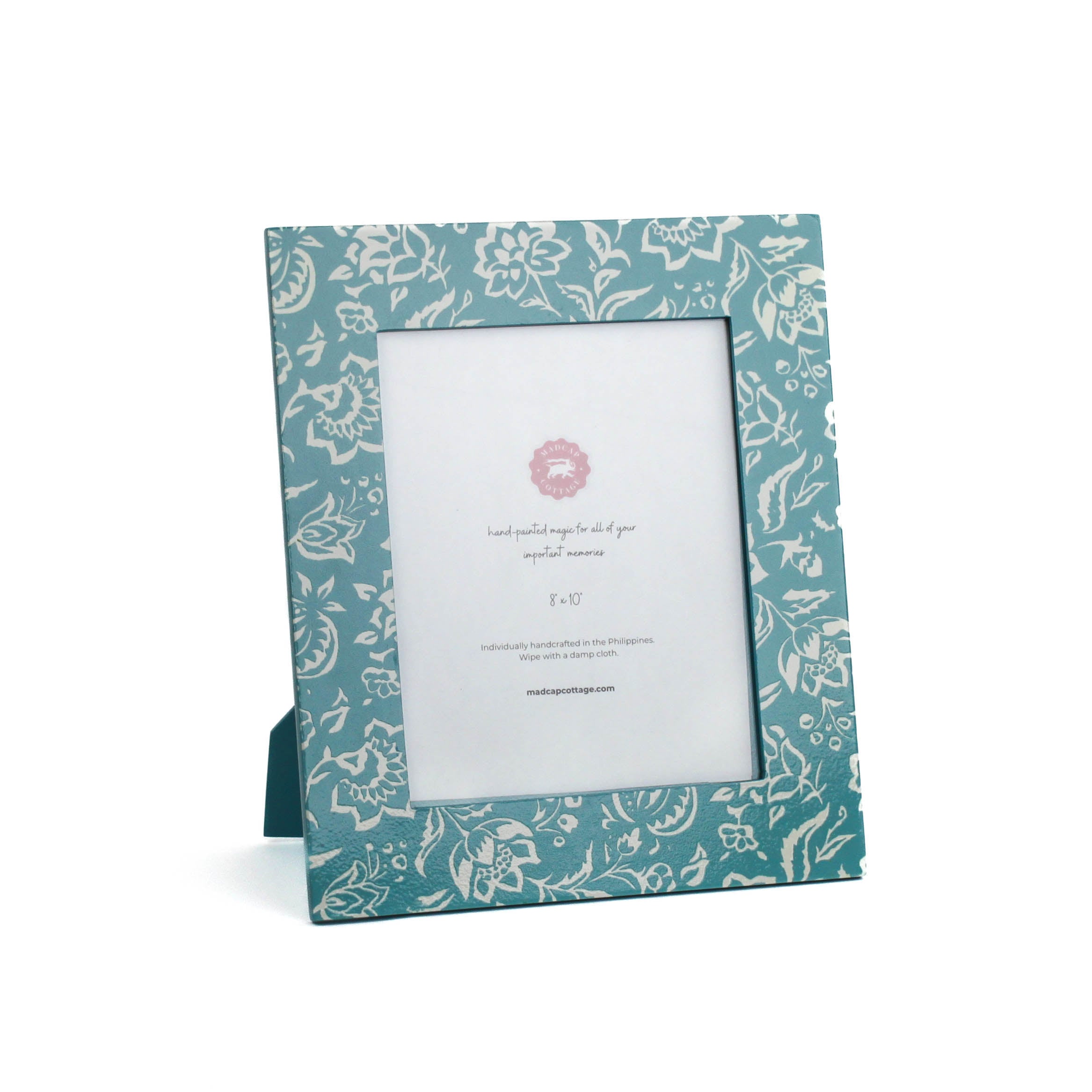an 8' by 10' Hampton Court hand painted photo frames on a white background