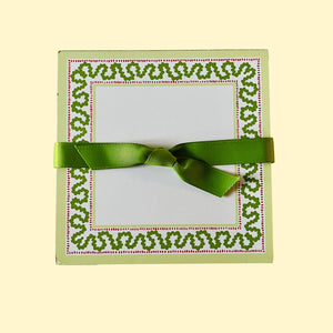 Harbor Trail Green Luxe Square Christmas Notepad