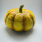 Vintage Oversized Ceramic Pumpkin Tureen/Centerpiece w/Ladle