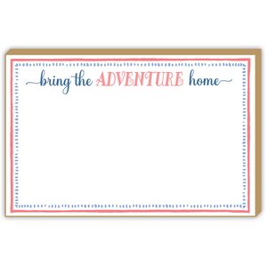 Bring the Adventure Home Red/White/Blue Luxe Large Notepad