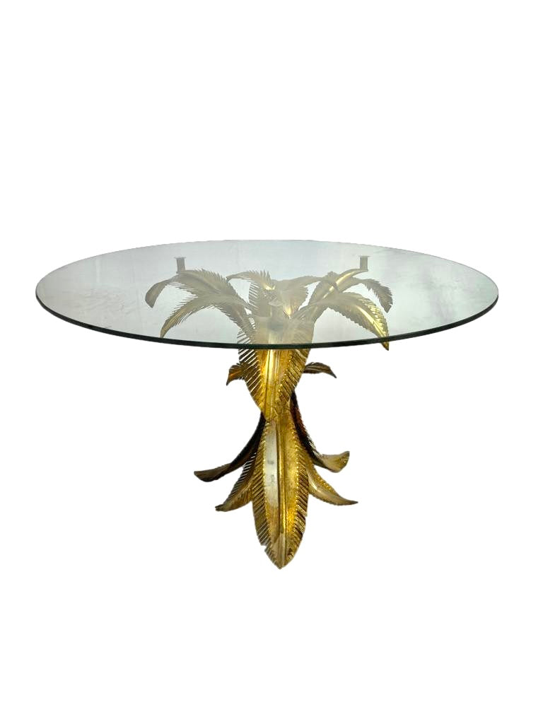 Sheaf of Wheat Gilt Glass-Topped Side Table
