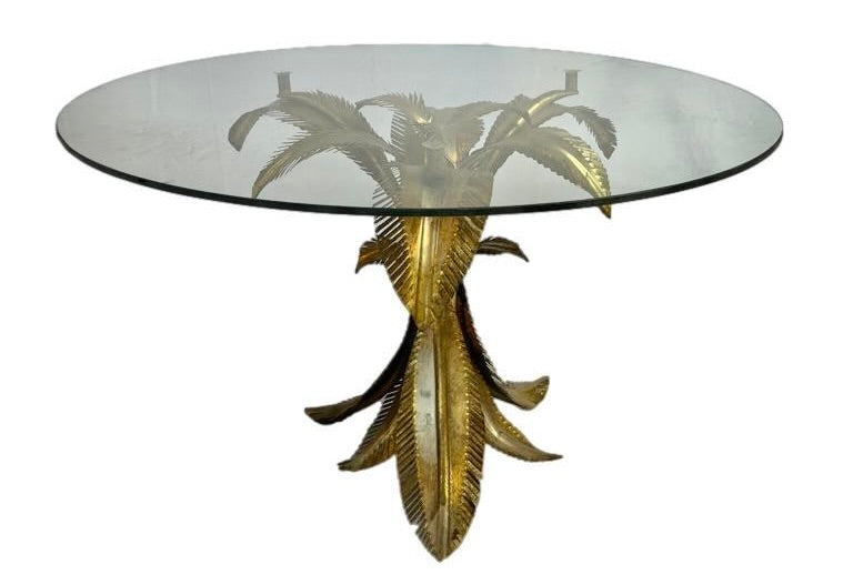 Sheaf of Wheat Gilt Glass-Topped Side Table