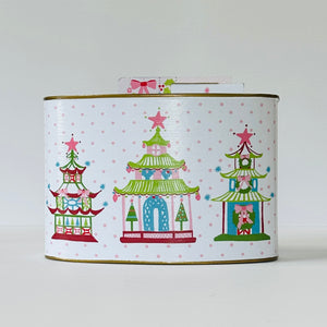 Festive Pagodas Large Christmas Caddy