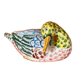 Vintage Lidded Duck Italian Ceramic Centerpiece