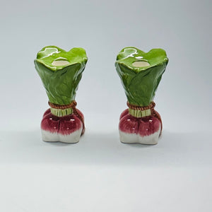 Vintage Radish Candleholders, Pair