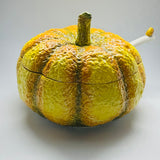 Vintage Oversized Ceramic Pumpkin Tureen/Centerpiece w/Ladle