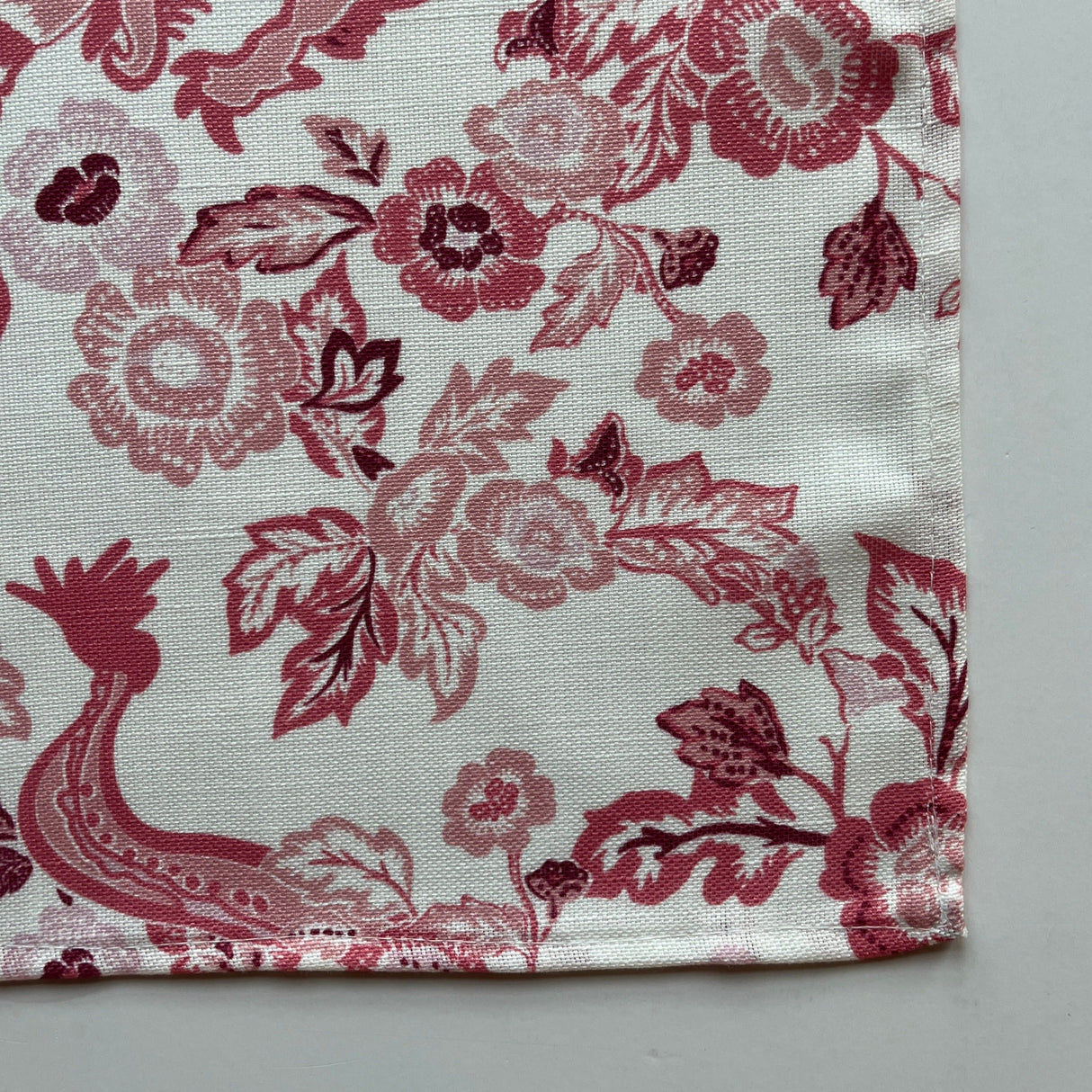 Aerial of East of the Sun red chinoiserie cloth dinner napkin