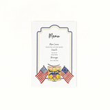 Colonial America Patriotic Menu Cards, Set of 12