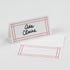 Bamboo Trellis Paper Place Cards in candy pink displayed on white background