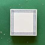 Madcap Cottage Bamboo Trellis Blue Square Luxe Notepad