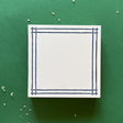 Madcap Cottage Bamboo Trellis Blue Square Luxe Notepad