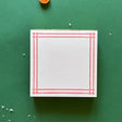 Madcap Cottage Bamboo Trellis Red Square Luxe Notepad