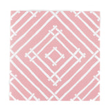 pink paper placemats with a white bamboo design called Island house by Madcap Cottage