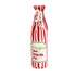 Madcap Cottage Red and white striped bottle bag with a text "Be Naughty! Save Santa the trip" on a white background