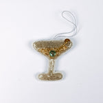A beaded Christmas Cocktail ornament