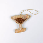 A beaded Christmas Cocktail ornament