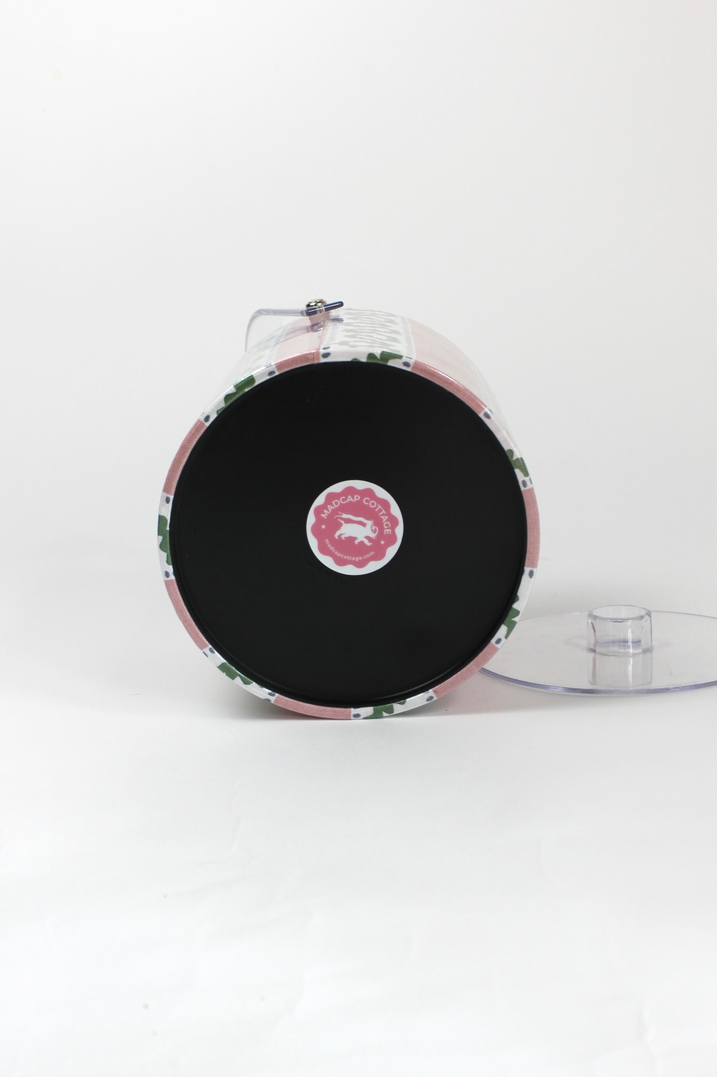 Bottom view of the Harbor Trail Bahama Pink acrylic ice bucket