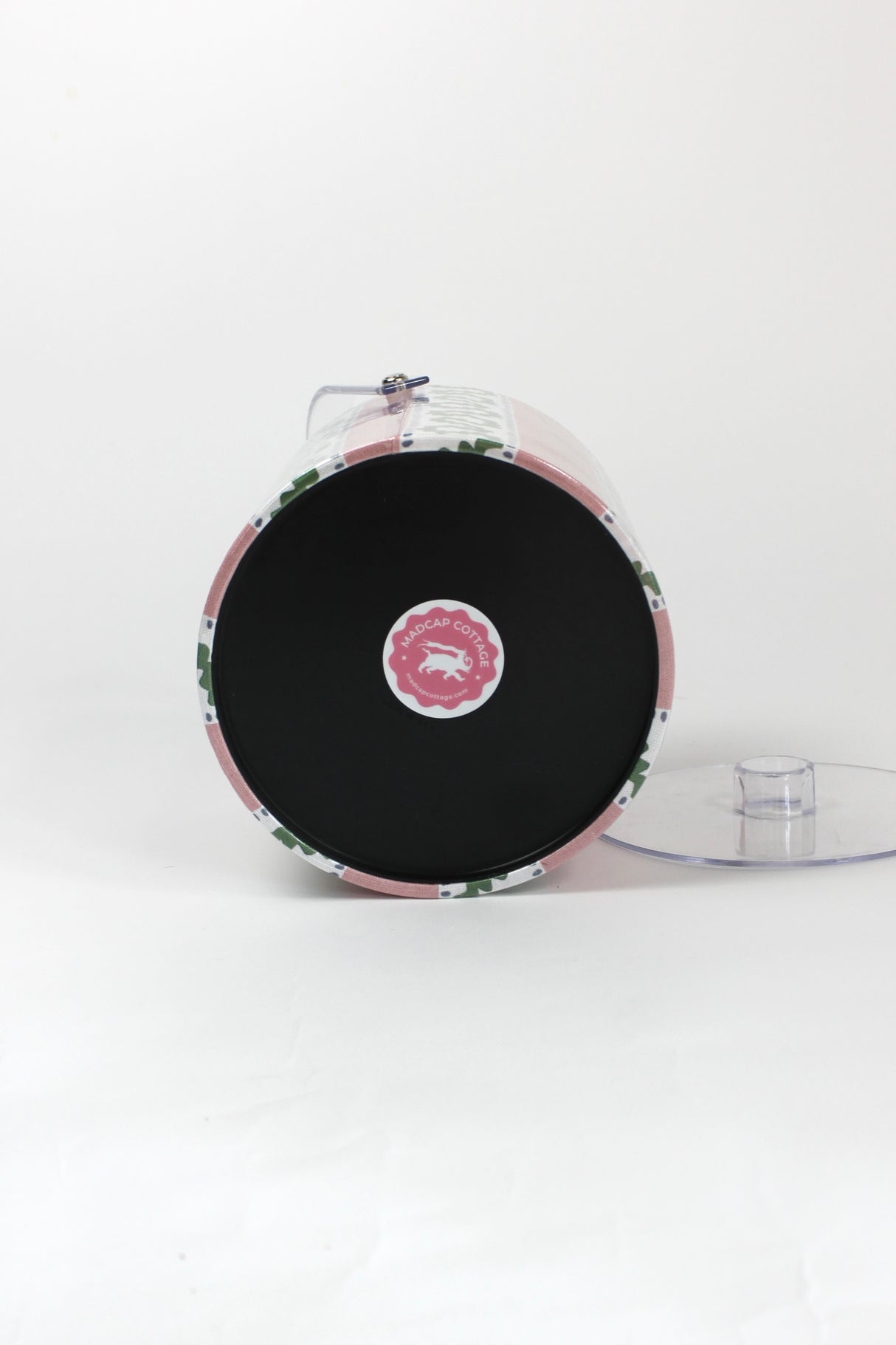 Bottom view of the Harbor Trail Bahama Pink acrylic ice bucket