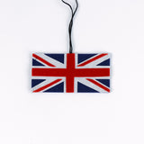 Union Jack flag ornament on a white background