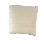 back of easter hooked pillow with bunny, eggs and floral design in pastel colors