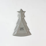 back of a Green ceramic tree accent plate with star at top