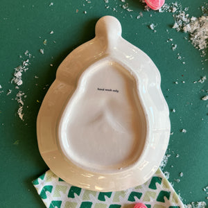 Ceramic Santa Christmas Candy Plate, Set of 4