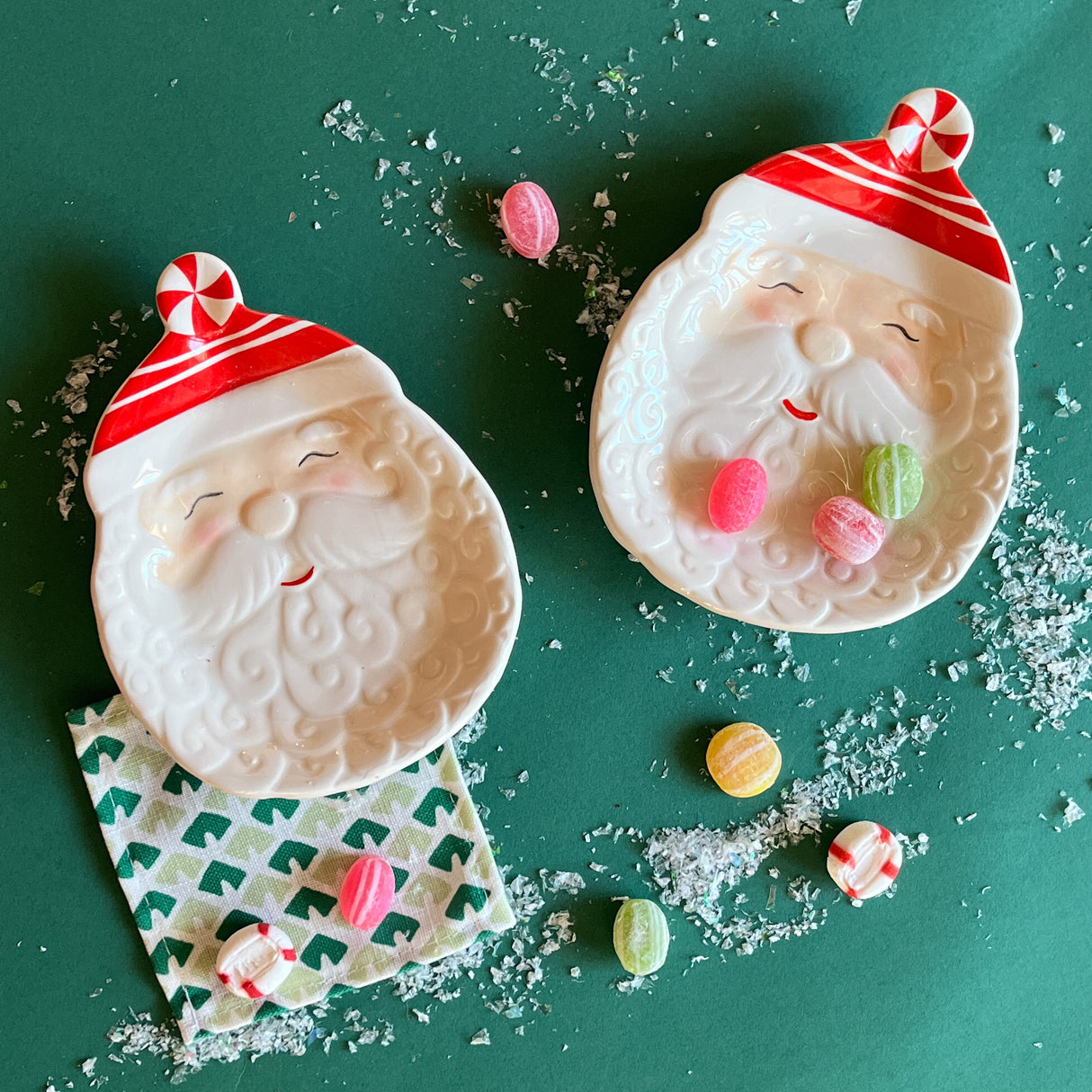 Plate Set Christmas Santa Cookie Plate Santa Plate And Cup Set