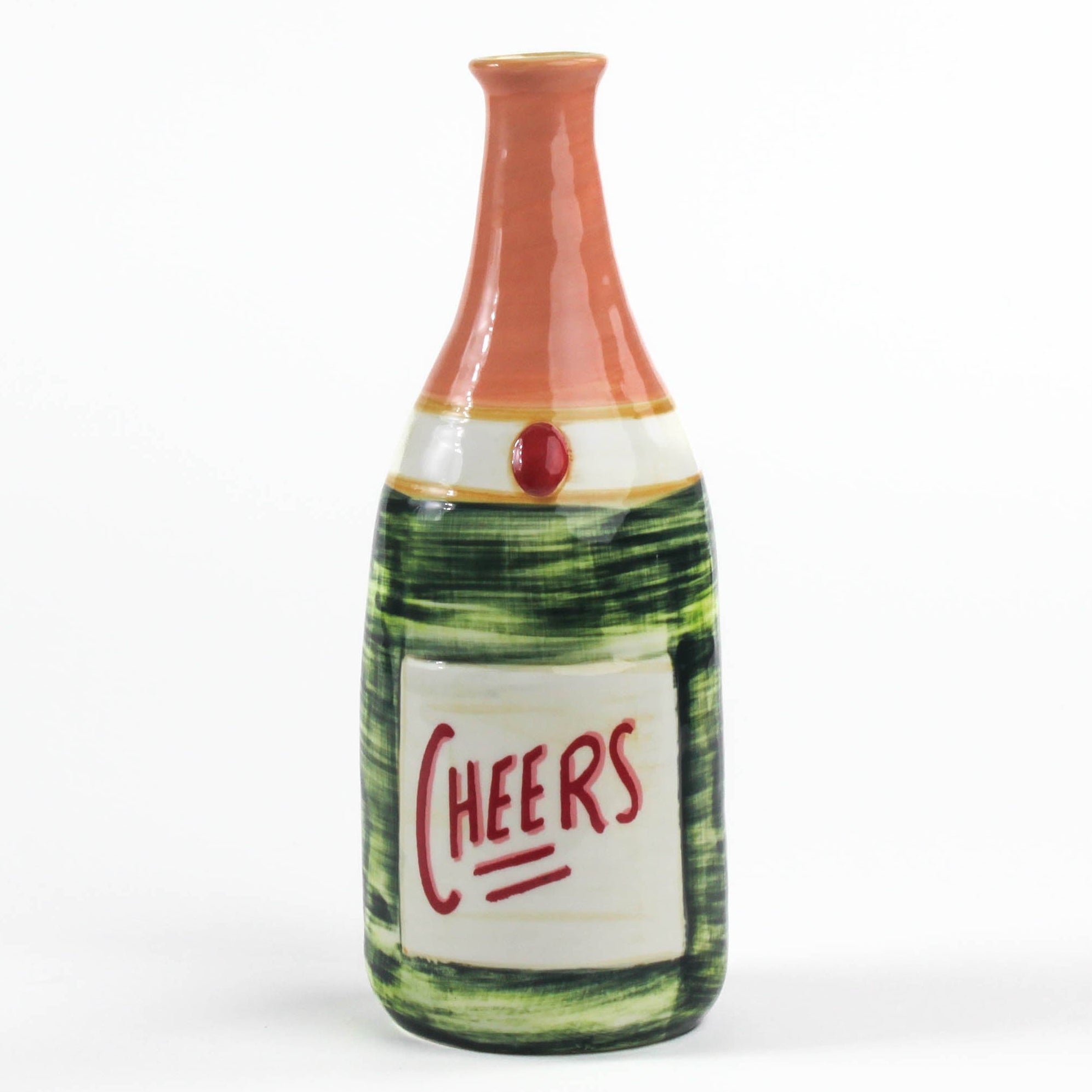 Ceramic Cheers Champagne Vase
