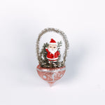 a Christmas Glitter Basket Santa Snowman Ornaments