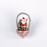 a Christmas Glitter Basket Santa Snowman Ornaments