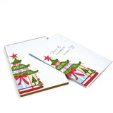 Christmas Pagoda themed Lux Notepads in a white background