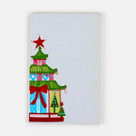 Christmas Pagoda themed Lux Notepads in a white background