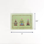 Christmas Pagodas rectangular acrylic tray small with dimension of 11" x 8.5".