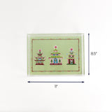 Christmas Pagodas rectangular acrylic tray small with dimension of 11" x 8.5".