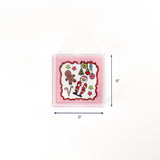 Christmas Santa Friends Acrylic Tray Small with dimension of 6" x 6".