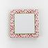 Square Luxury Notepad in Club House Meadow with Geranium Red and Green border