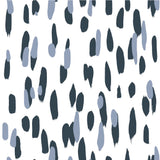 Club House Unpasted Wallpaper - Navy Blue