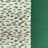 A roll of wrapping paper in painterly patterns and green in color.