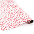 Roll of pink brushstroke wrapping paper on a white background.