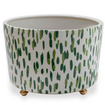 Club House Palm Green Porcelain Cachepot/Planter