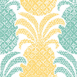 Round Hill Yellow and Blue Outdoor Fabric by the Yard