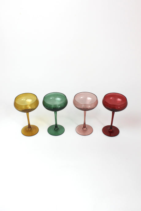 Colored Coupe Glasses