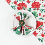 Cottage Grove Geranium Red Cloth Dinner Napkins, Set of 4