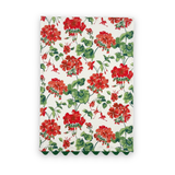 Cottage Grove Geranium Ric Rac Cotton Tea Towel
