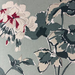 Close-up of Cottage Grove periwinkle blue floral fabric showing botanical pattern and texture