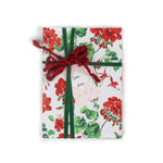 A geranium wrapping paper in a white background