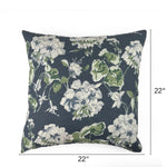 Cottage Grove Lagoon Floral outdoor pillow, 22 by 22 inches.